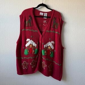 Vintage christmas sweater vest